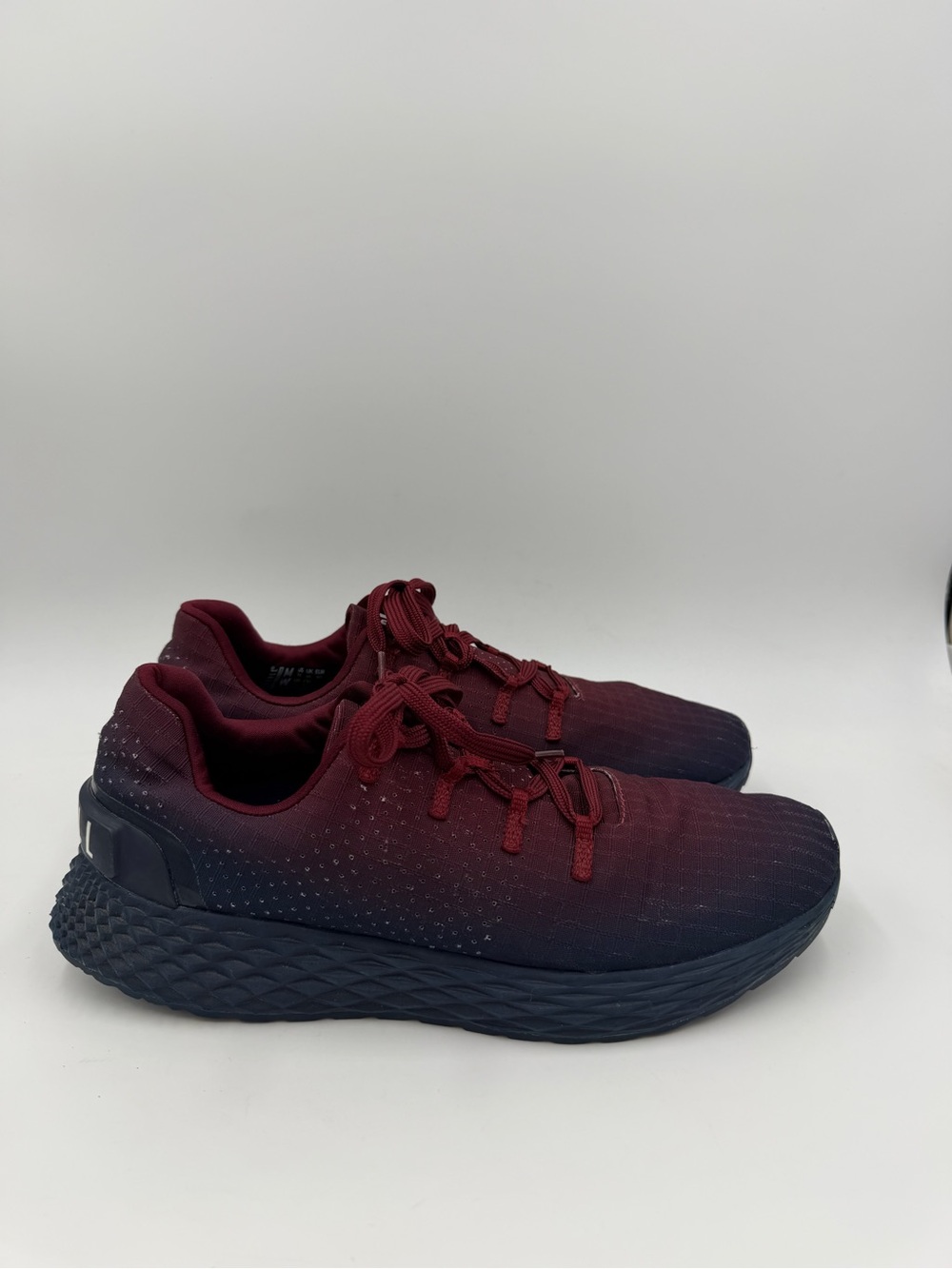 NOBULL Ripstop Runner Shoes Burgundy Navy Athletic Sneakers Men’s 7.5 Women’s 9